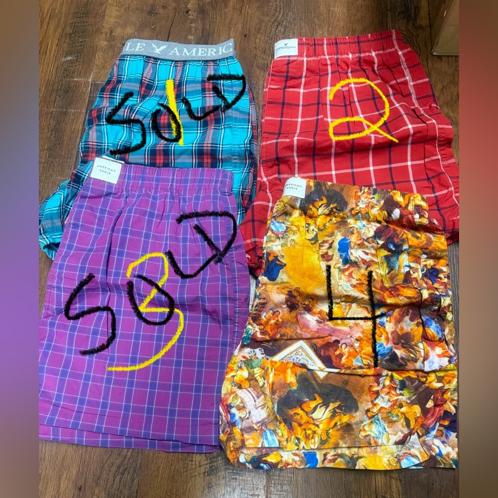 Individual pairs of American Eagle vintage boxers. Size medium